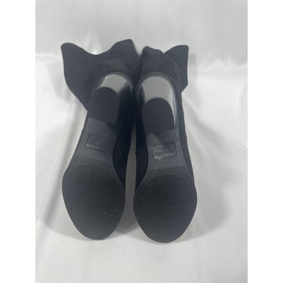 Style & Co Boots Women's Size 9.5 Wide Calf Black Block Heel Knee High Dress - Picture 6 of 8